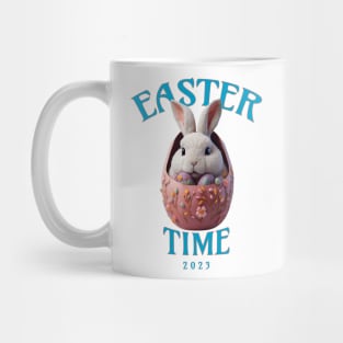 Cute Blue Easter Bunny Design Mug